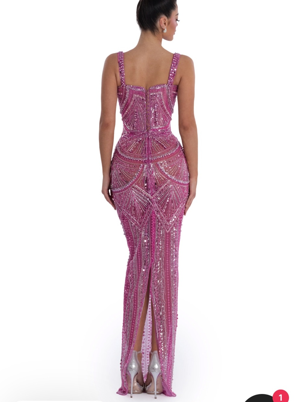 Albina Dyna Blush Gown - Picture 2 of 9